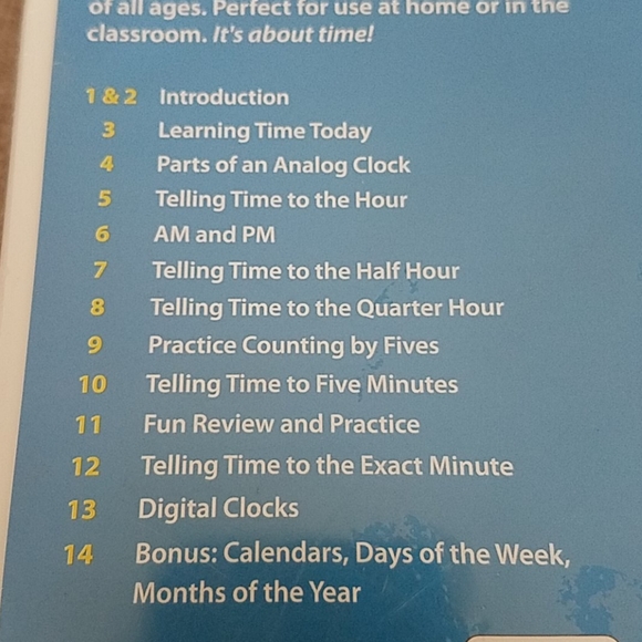 New Rock N Learn Telling Time DVD - Picture 7 of 9